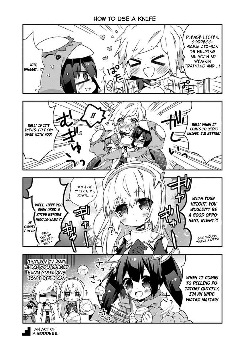 Page 5 Chapter 11 Is It Wrong to Try to Pick Up Girls in a Dungeon? Four-Panel Comic: Days of Goddess