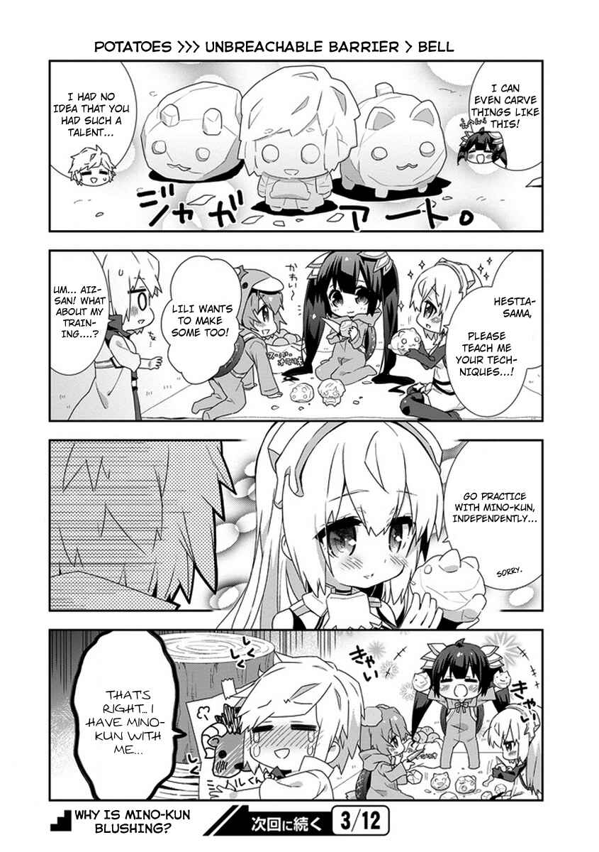 Page 6 Chapter 11 Is It Wrong to Try to Pick Up Girls in a Dungeon? Four-Panel Comic: Days of Goddess