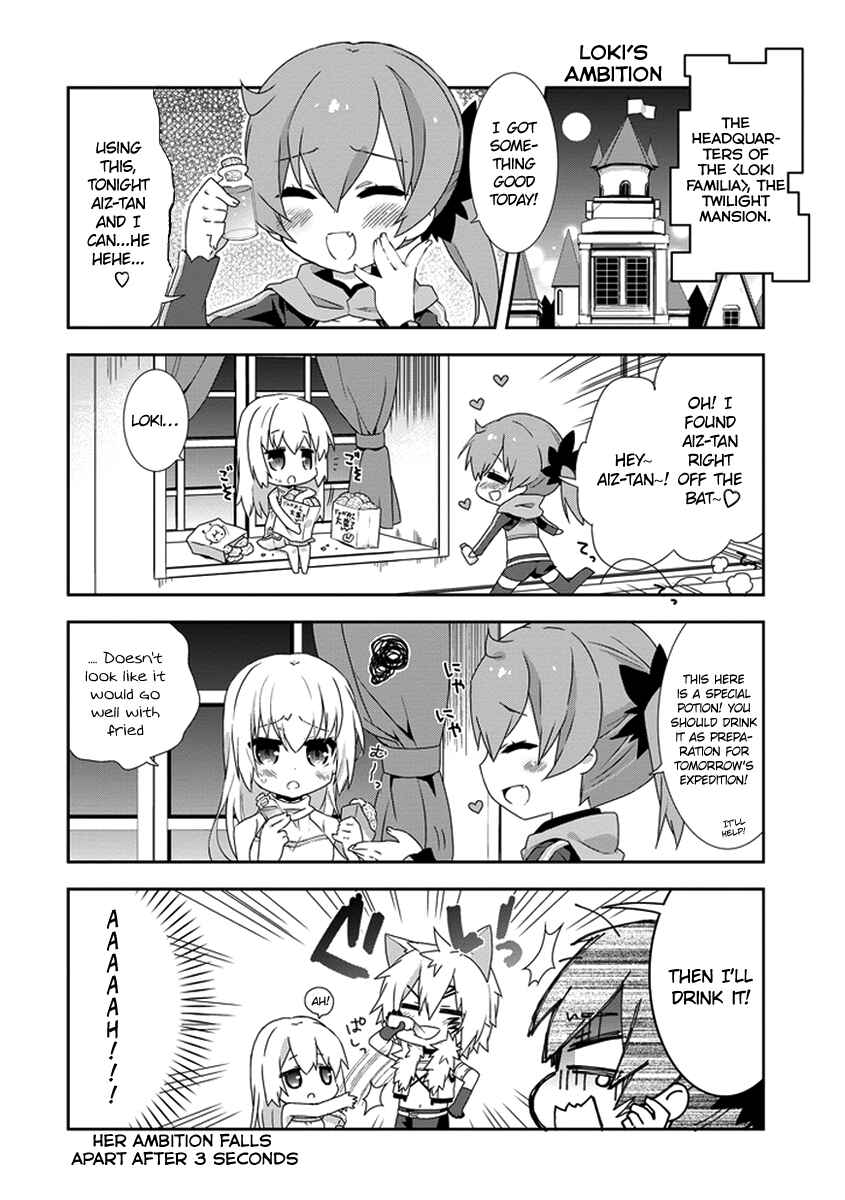 Page 2 Chapter 10.5 Is It Wrong to Try to Pick Up Girls in a Dungeon? Four-Panel Comic: Days of Goddess