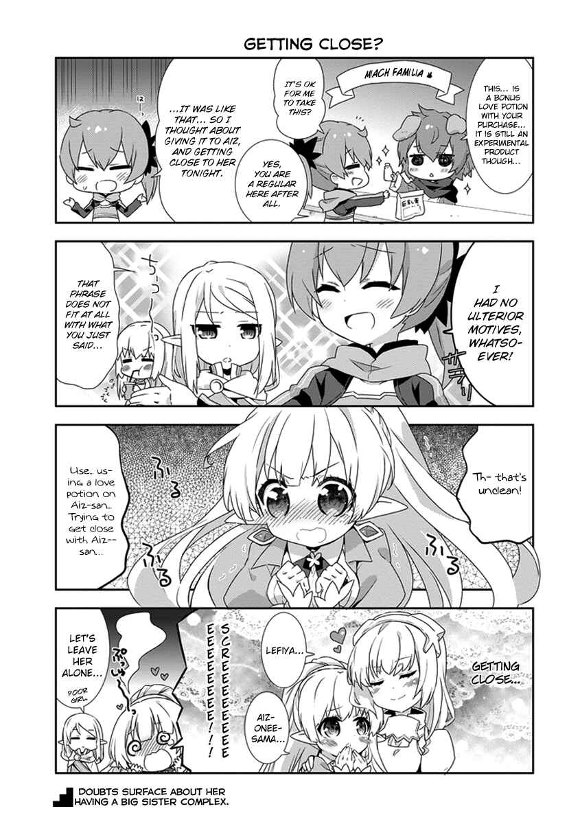 Page 5 Chapter 10.5 Is It Wrong to Try to Pick Up Girls in a Dungeon? Four-Panel Comic: Days of Goddess