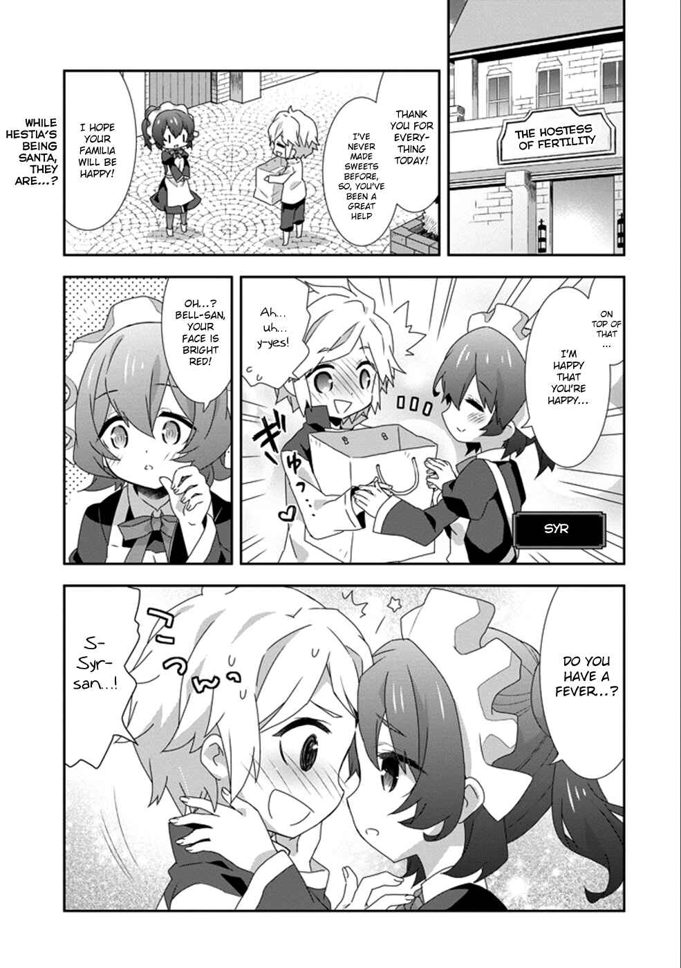 Page 3 Chapter 11 Is It Wrong to Try to Pick Up Girls in a Dungeon? Four-Panel Comic: Days of Goddess