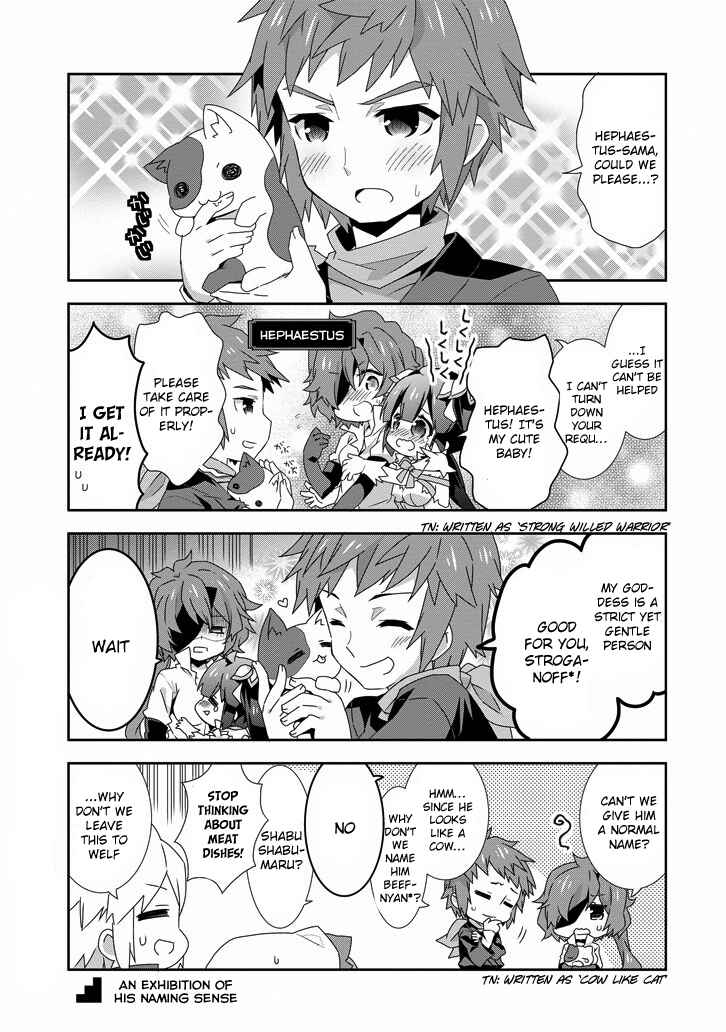 Page 9 Chapter 1 Is It Wrong to Try to Pick Up Girls in a Dungeon? Four-Panel Comic: Days of Goddess