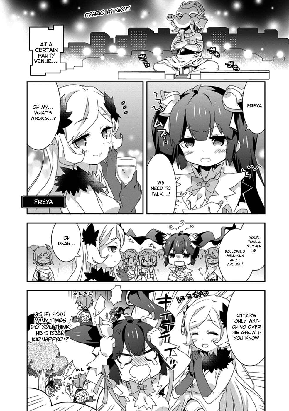 Page 3 Chapter 7 Is It Wrong to Try to Pick Up Girls in a Dungeon? Four-Panel Comic: Days of Goddess