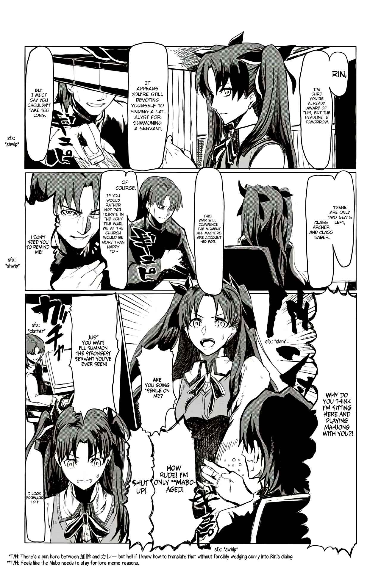 Page 1 Chapter 4 Fate/mahjong night - Seihai Sensou