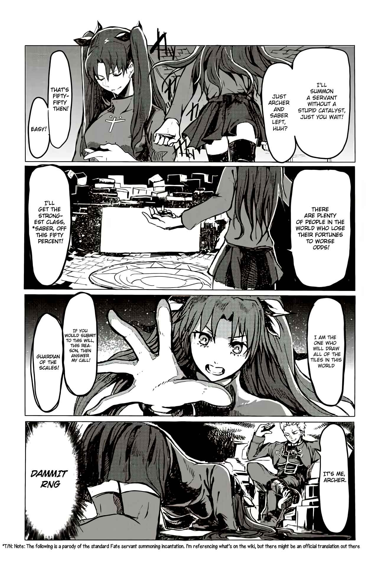 Page 1 Chapter 6 Fate/mahjong night - Seihai Sensou