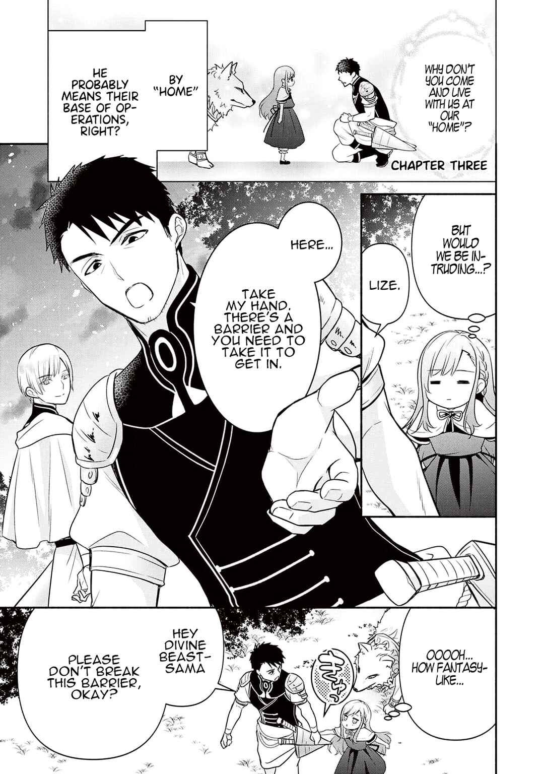 Page 1 Chapter 3 Tensei Youjo.: Shinjuu to Ouji to, Saikyou no Oji-san Youhei-dan no Naka de Ikiru