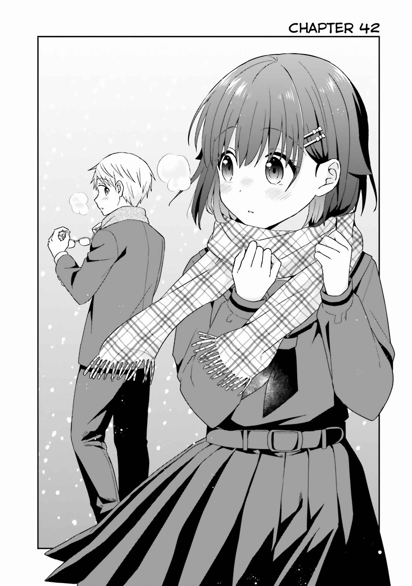 Page 1 Chapter 42 Koe no Chiisai Komori-san to Kusodeka Oogoe no Oobayashi-kun