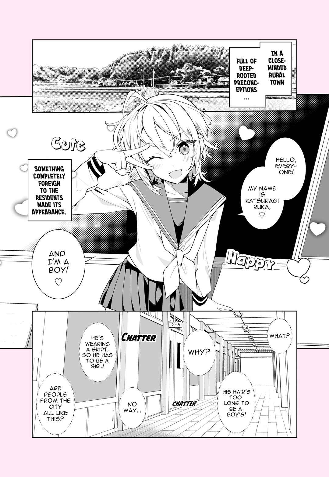 Page 1 Chapter 1 Seiheki wo Kuruwaseru, Otokonoko Musume Tenkousei ga Arawareta!