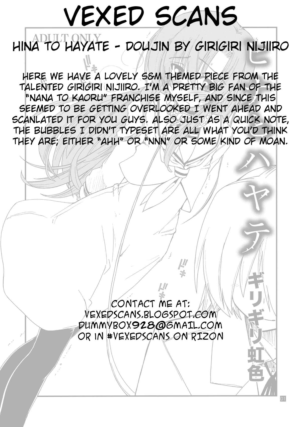 Page 17 Chapter 1 Hayate no Gotoku! - Hina to Hayate (Doujinshi)