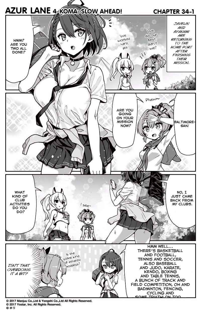 Page 1 Chapter 34 Azur Lane: Bisoku Zensin!