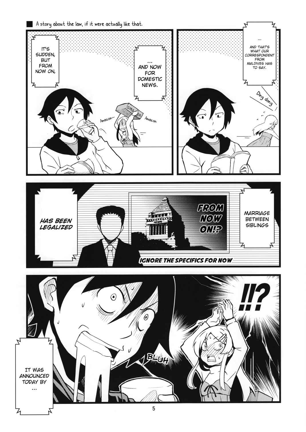 Page 5 Chapter Unknown_baa6 Ore no Imouto ga Konna ni Kawaii Wake ga Nai - Starting Today, Siblings Can Get Married (Doujinshi)