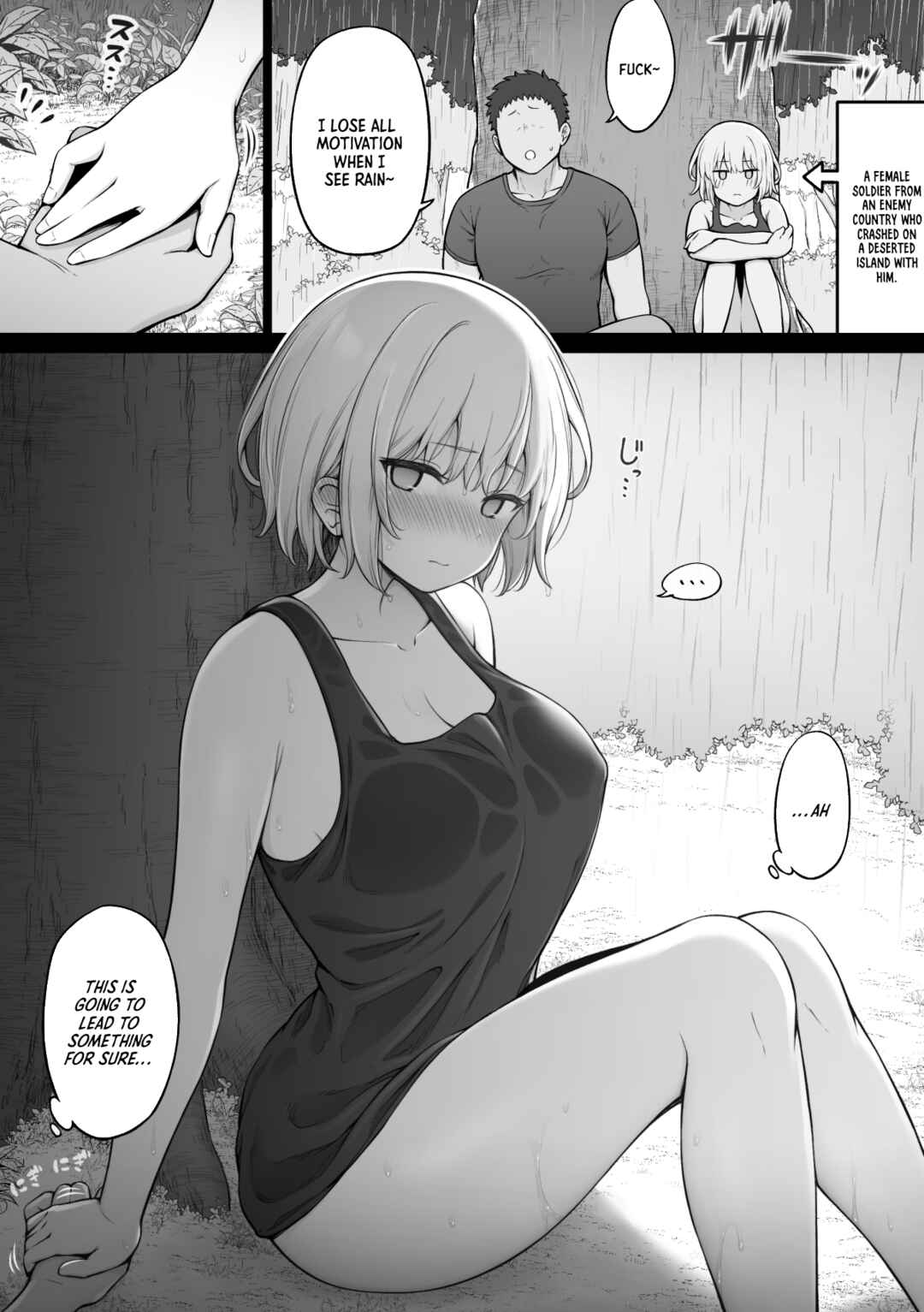 Page 1 Chapter 4 Life on a Deserted Island with an Enemy Female Soldier