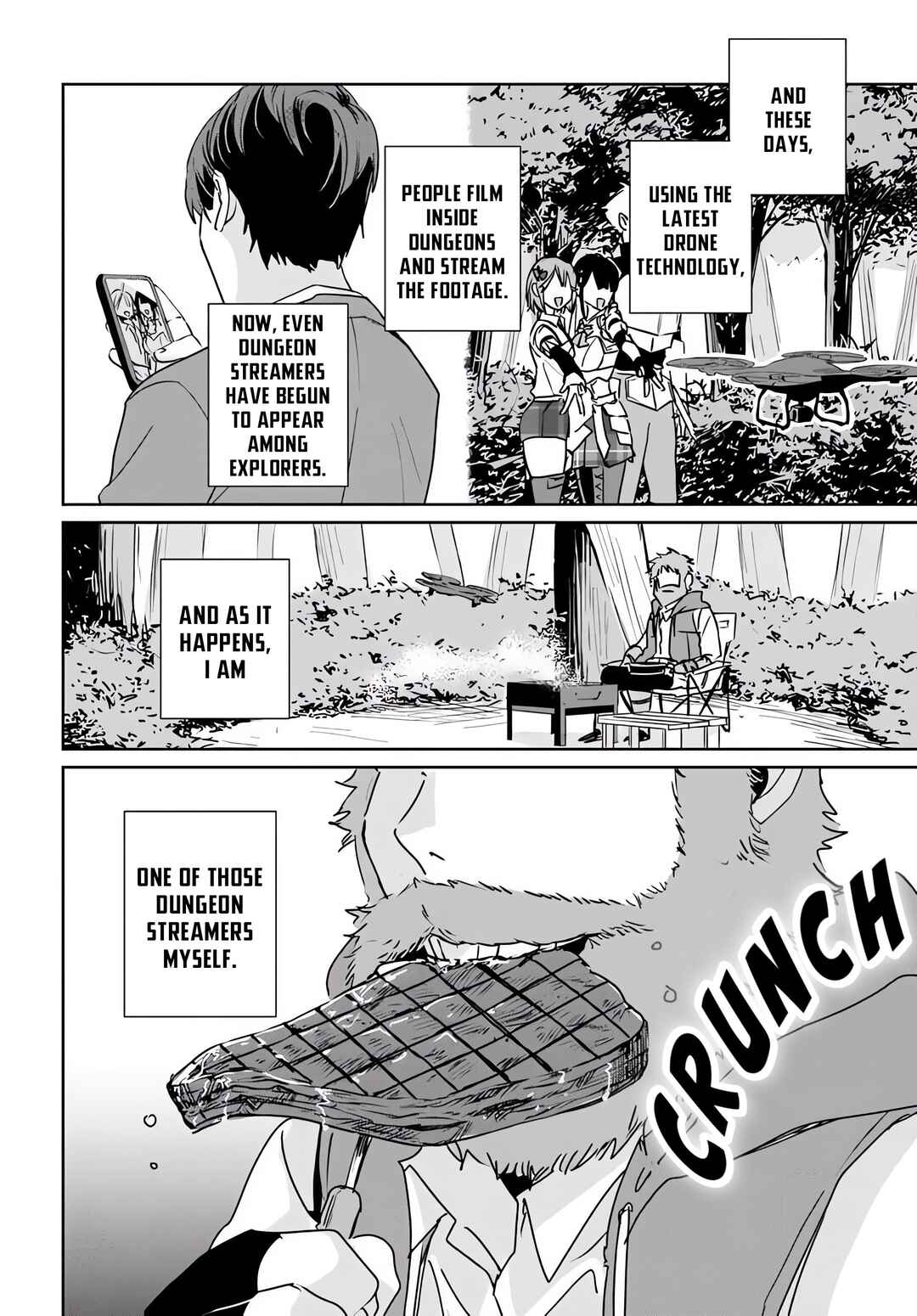 Page 6 Chapter 1 Juusho Futei Camper wa Dungeon de Nonbiri to Kurashitai ~Kiken na Shinsou Monster mo Ore ni Totte wa Shokuzai desu~