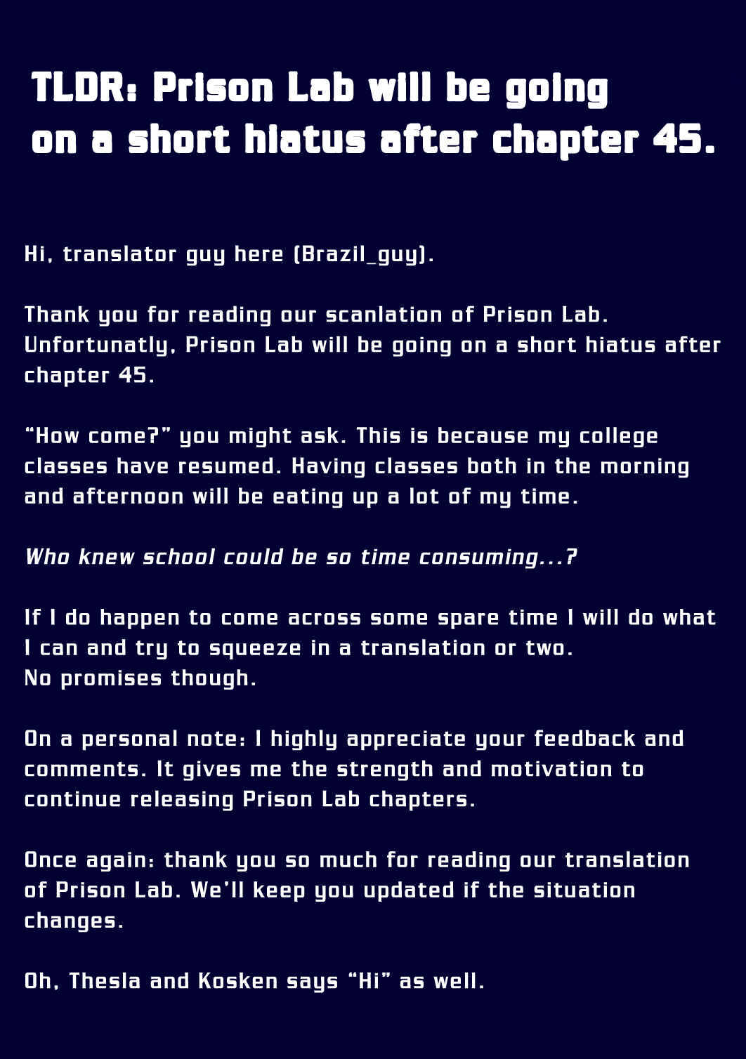 Page 2 Chapter 43 Prison Lab