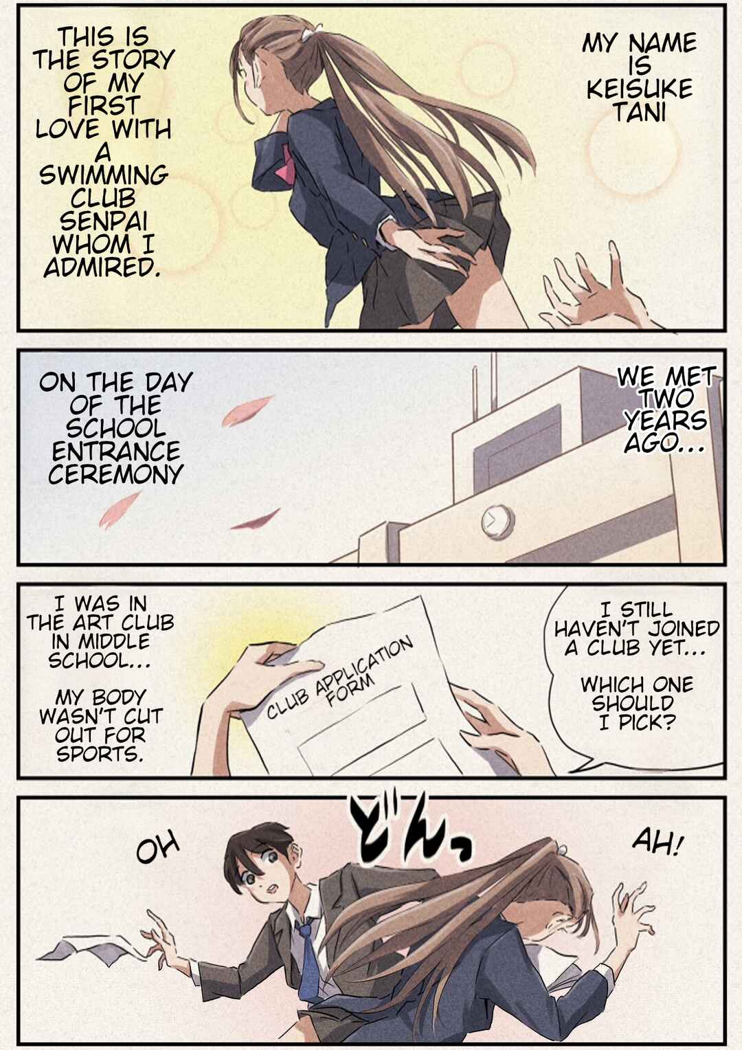 Page 1 Chapter 1 The Swimming Club Senpai Im Interested in (3-page Manga)