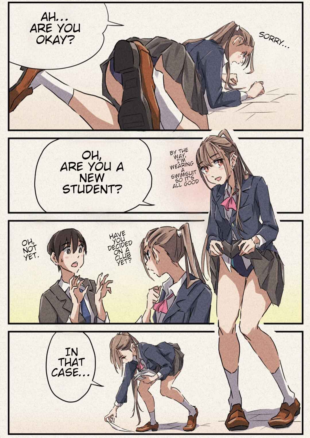 Page 2 Chapter 1 The Swimming Club Senpai Im Interested in (3-page Manga)
