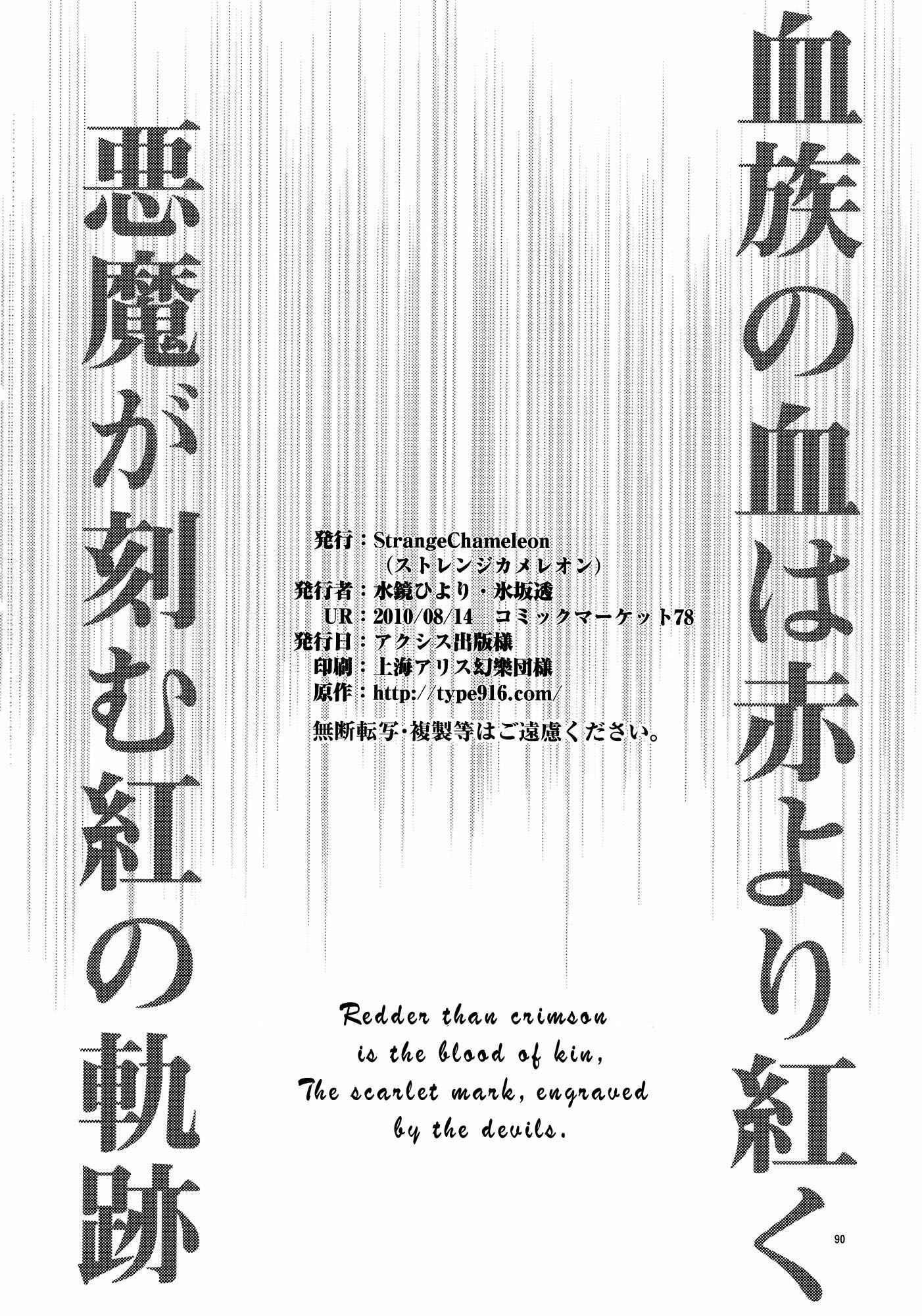 Page 88 Chapter Unknown_0ada Touhou - The Scarlet Kin (Doujinshi)