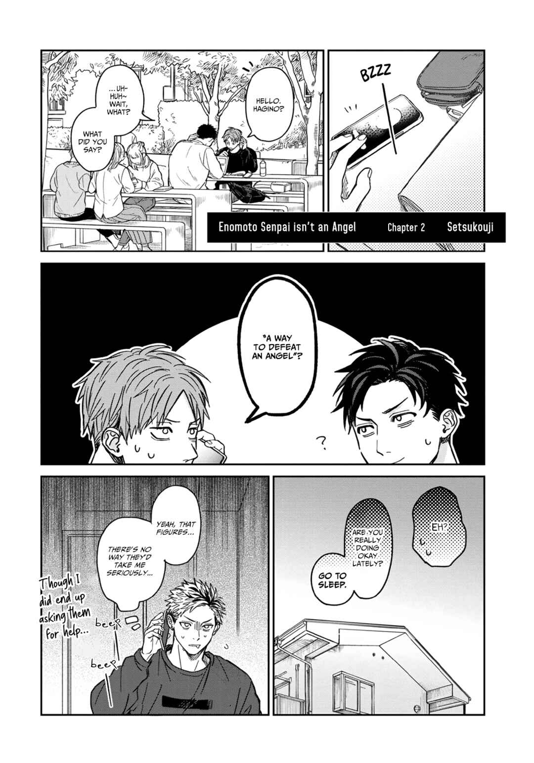 Page 1 Chapter 2 Enomoto-senpai wa Tenshi Nanka Janai