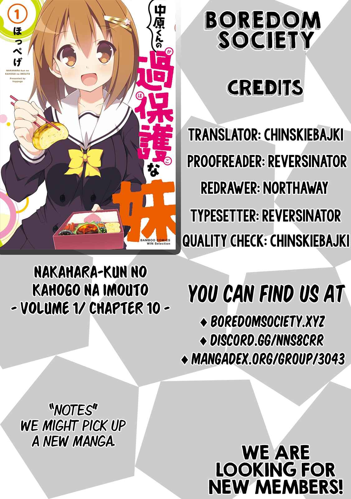 Page 9 Chapter 10 Nakahara-kun no Kahogo na Imouto