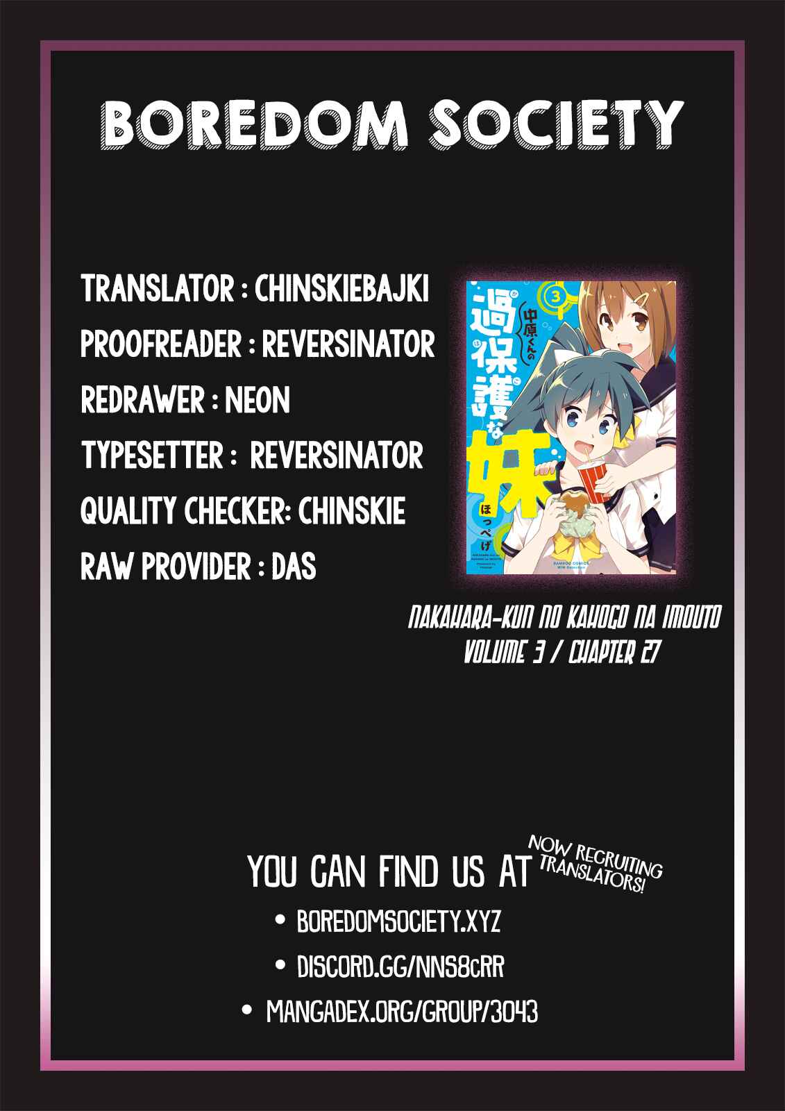 Page 9 Chapter 27 Nakahara-kun no Kahogo na Imouto