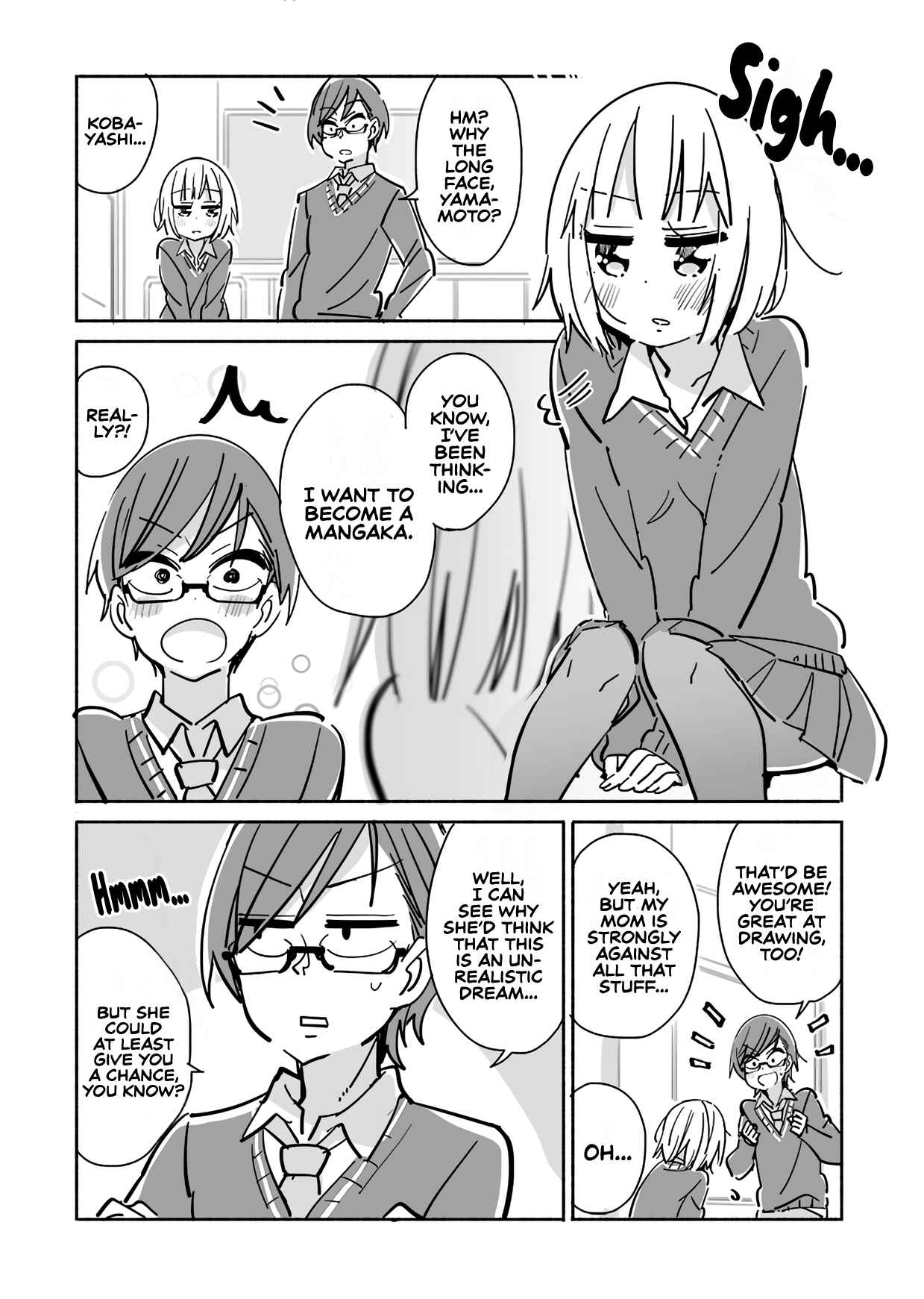 Page 1 Chapter Unknown_67bb I Want to Be a Mangaka, but My Parents Are Against It