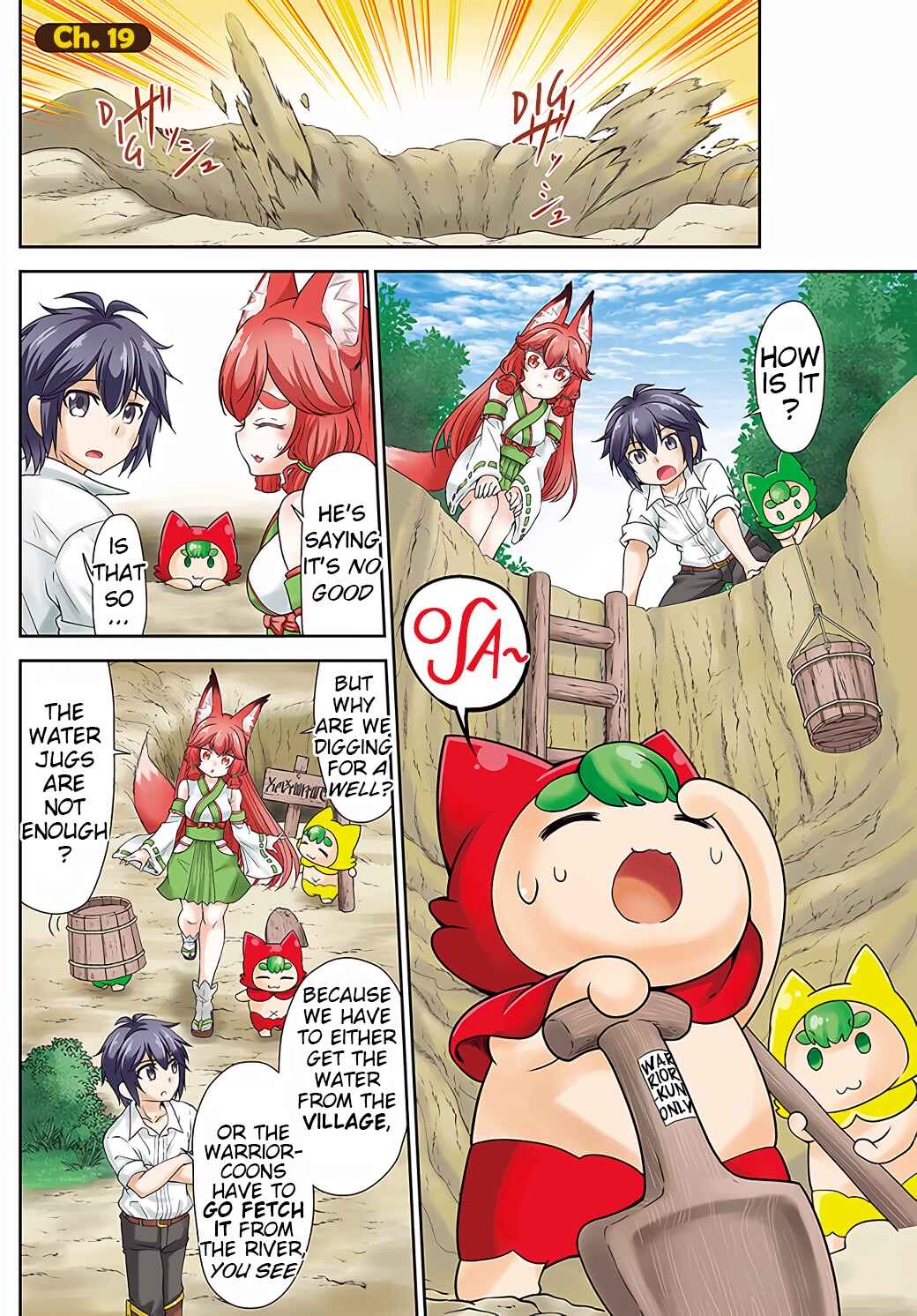 Page 1 Chapter 19 Tenohira Kaitaku Mura de Isekai Kenkokuki ~Fueteku Yome-tachi to Nonbiri Mujintou Life~