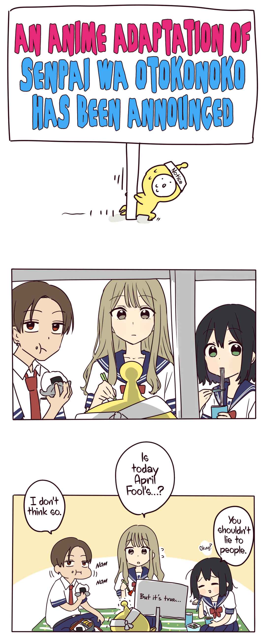 Page 1 Chapter 100.91 Senpai Is an Otokonoko