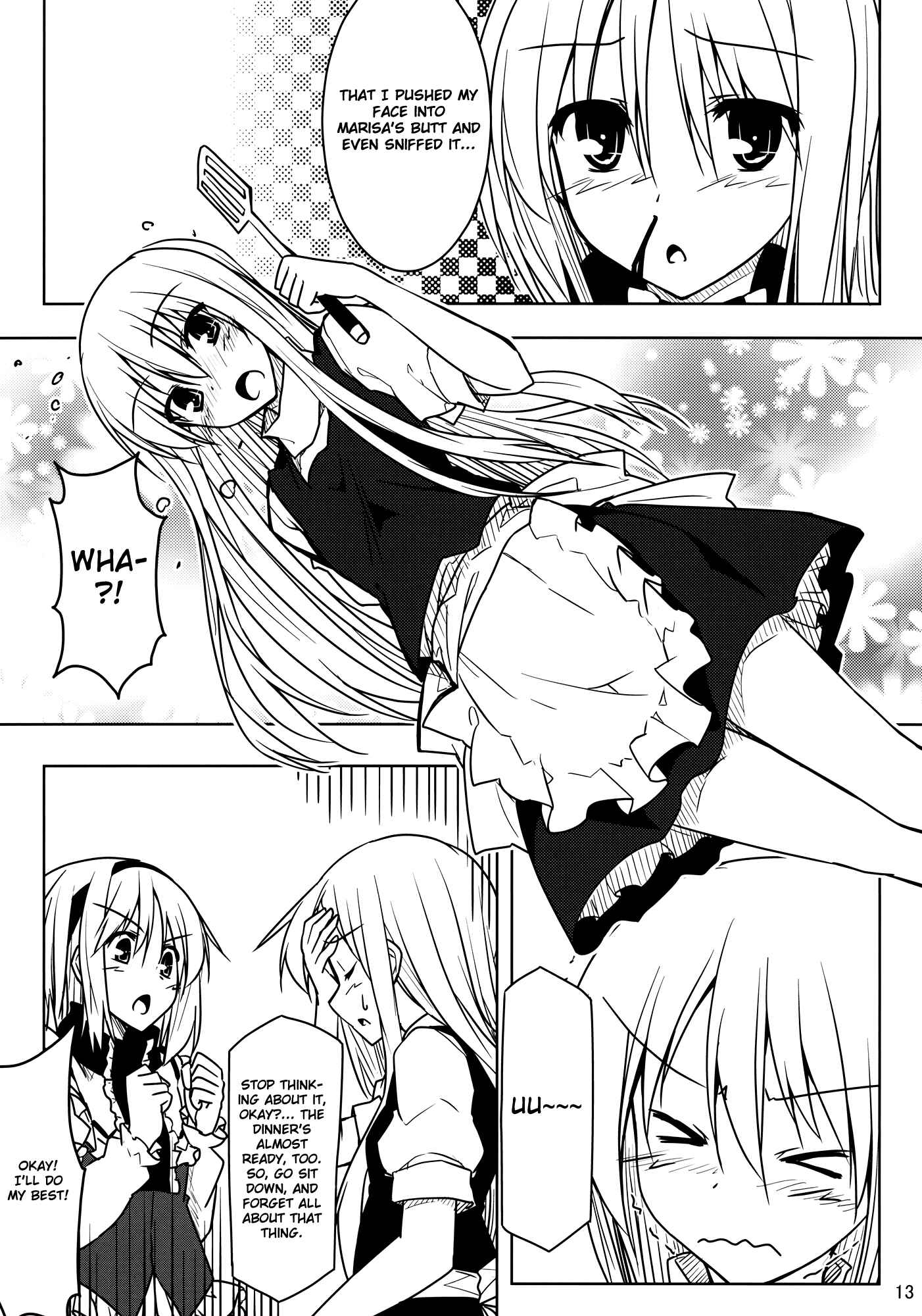 Page 13 Chapter Unknown_aa7a Touhou - Alice to Marisa no Renai Kyouhon (Doujinshi)