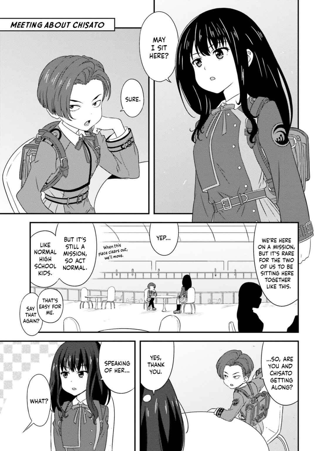 Page 7 Chapter 12 Lycoris Recoil Comic Anthology: Repeat