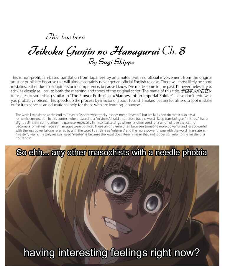 Page 33 Chapter 8 Teikoku Gunjin no Hanagurui