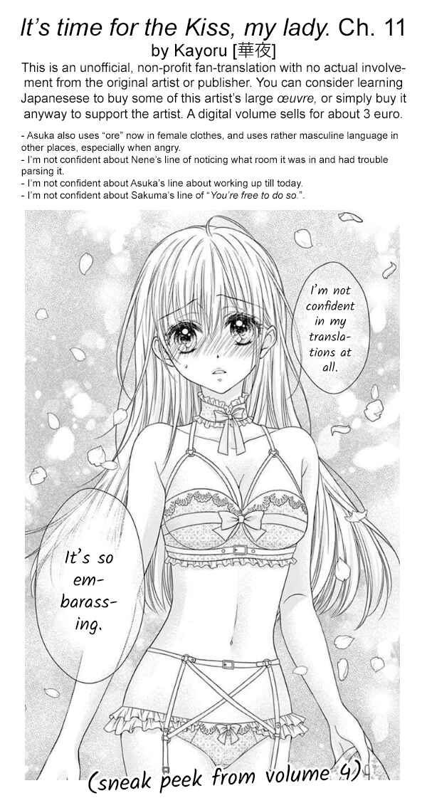Page 30 Chapter 11 Its time for the Kiss, my lady.