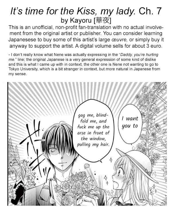 Page 30 Chapter 7 Its time for the Kiss, my lady.