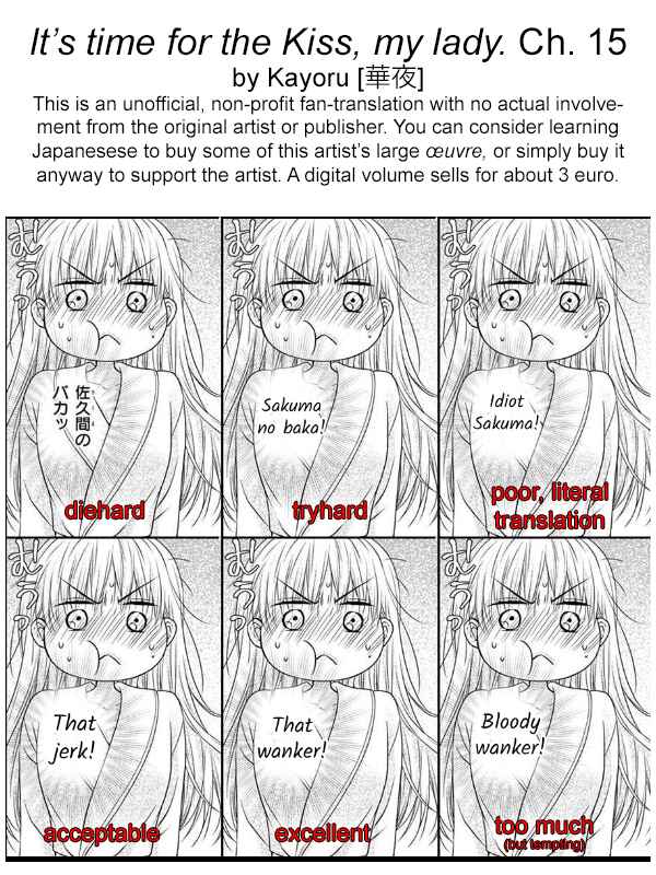 Page 30 Chapter 15 Its time for the Kiss, my lady.
