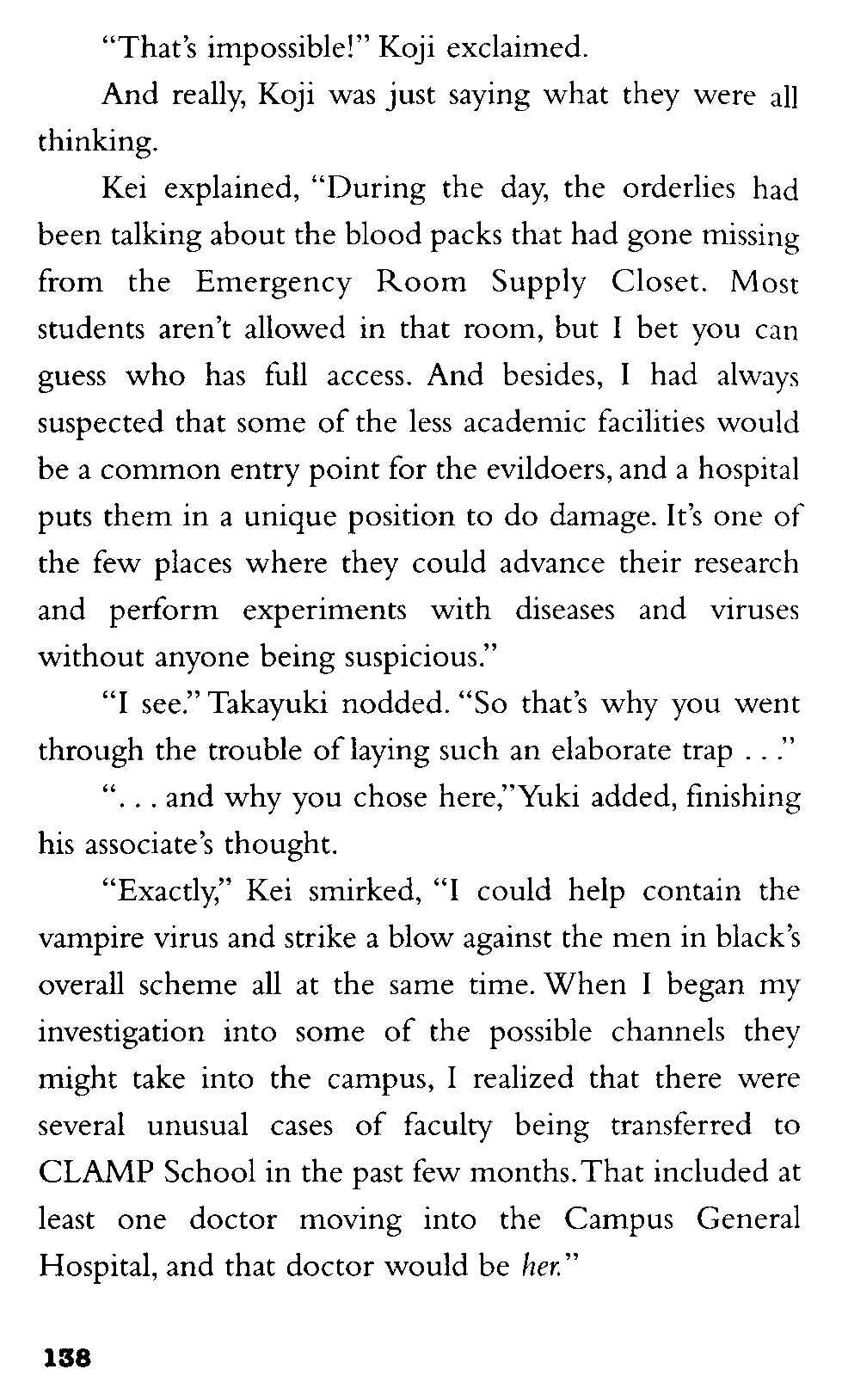 Page 120 Chapter 2 CLAMP School Paranormal Investigators [Light Novel]