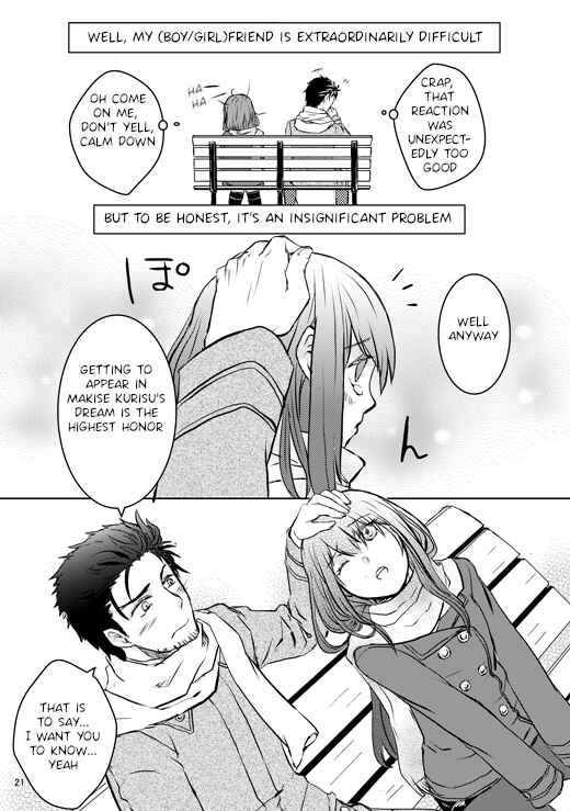 Page 20 Chapter Unknown_3729 Steins;Gate - Mendou na Danjo no Tsukiaikata ni tsuite (Doujinshi)