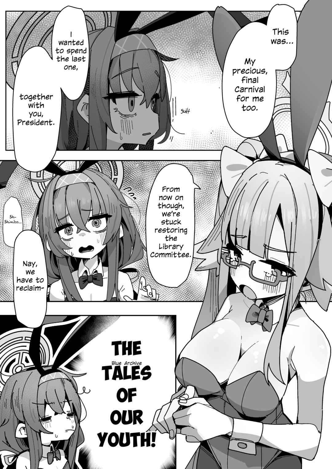 Page 4 Chapter Unknown_3936 Blue Archive - Ui to Shimiko ga Bunny Girl Sugata de 「Hajimete」 wo shichau hanashi