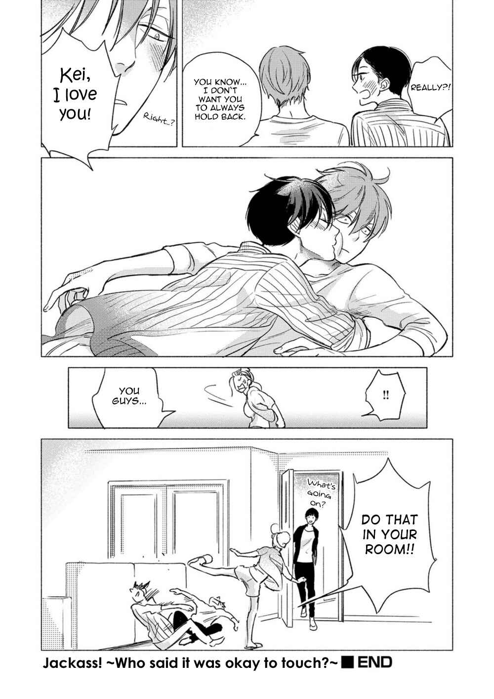 Page 48 Chapter 6 Jackass! - Sawatte Ii tte Dare ga Itta yo?