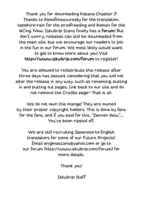Page 2 Chapter 2 Katana