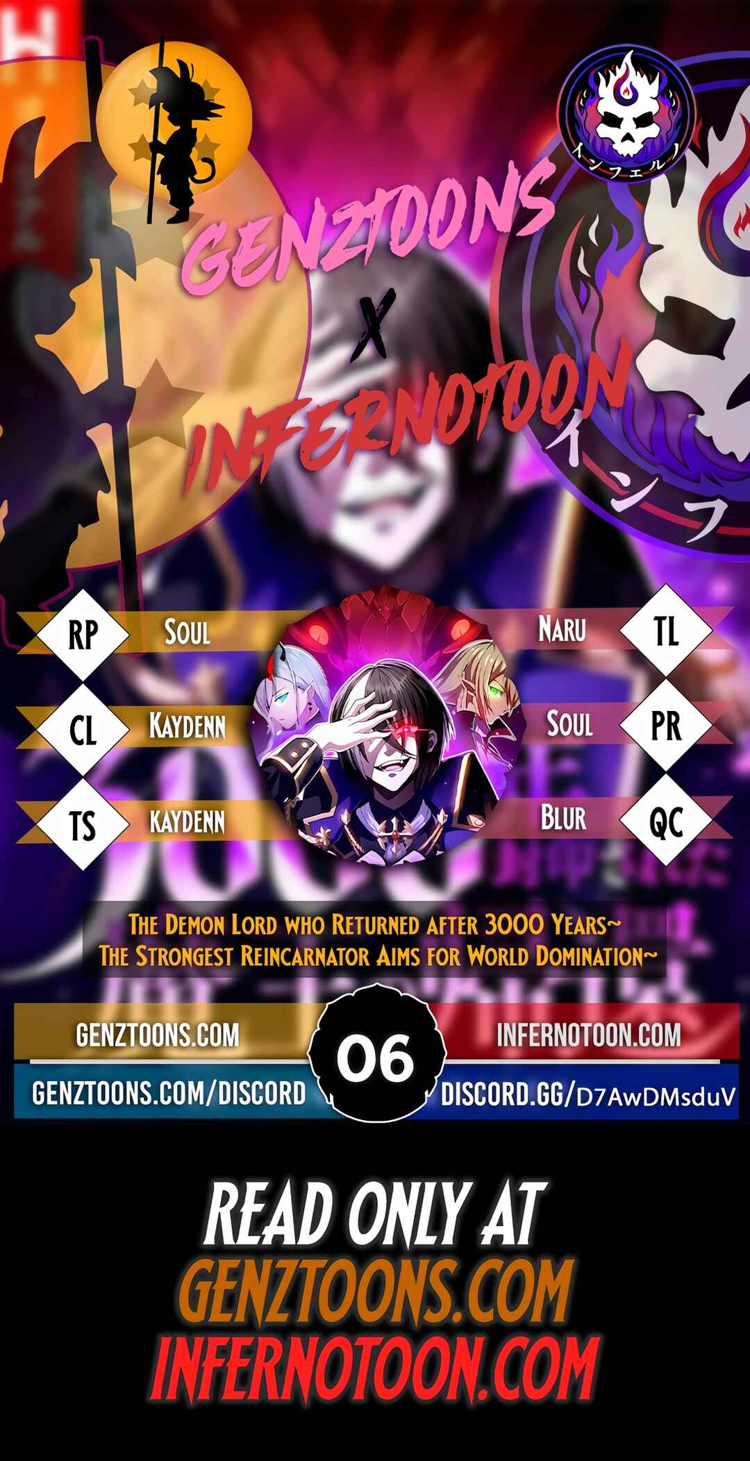 Page 1 Chapter 6 3000-Nen Fuuin Sareta Maou no Kikan ~Saikyou no Tenseisha wa Sekai Seifuku wo Mezasu~