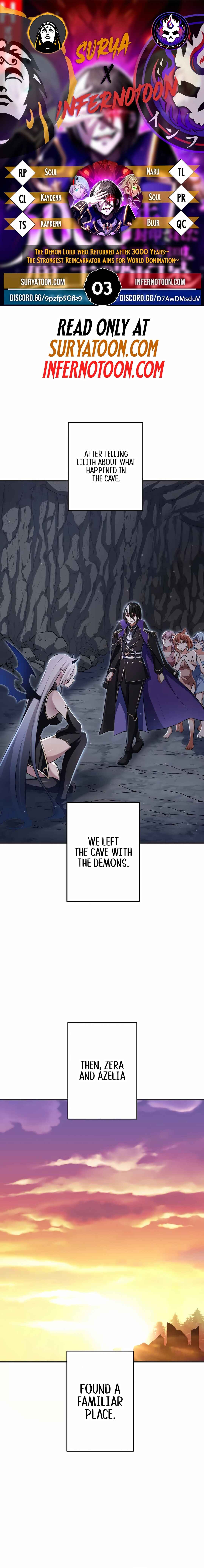 Page 1 Chapter 3 3000-Nen Fuuin Sareta Maou no Kikan ~Saikyou no Tenseisha wa Sekai Seifuku wo Mezasu~
