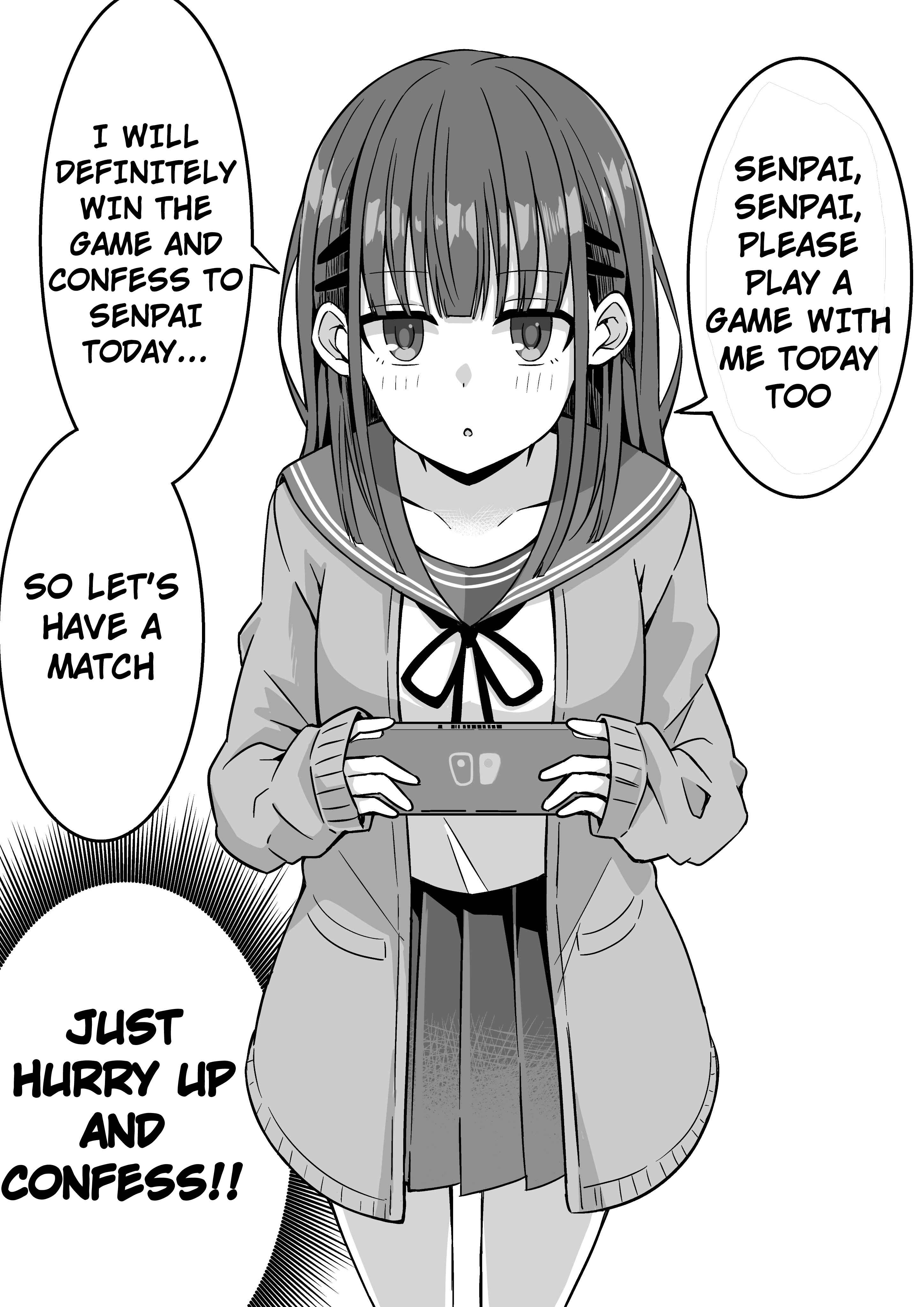 Page 1 Chapter 1 A Manga Where A Kouhai Wants to Beat Her Senpai and Confess