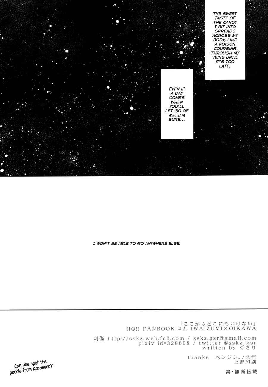 Page 19 Chapter Unknown_a8c6 Haikyu!! - Kokokara Dokonimo Ikenai (Doujinshi)