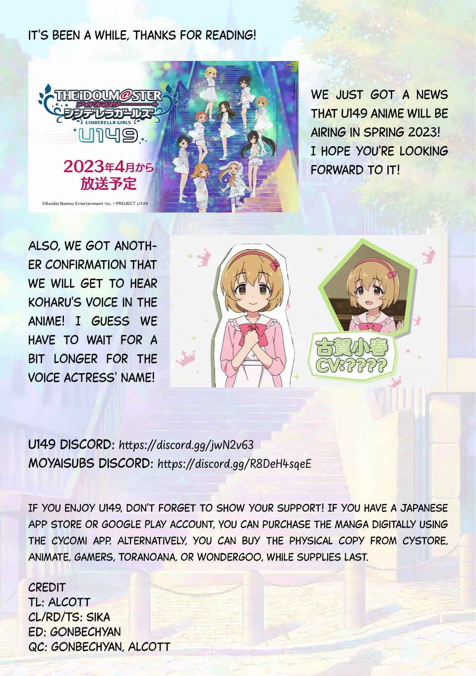 Page 11 Chapter 77.2 THE iDOLM@STER Cinderella Girls - U149