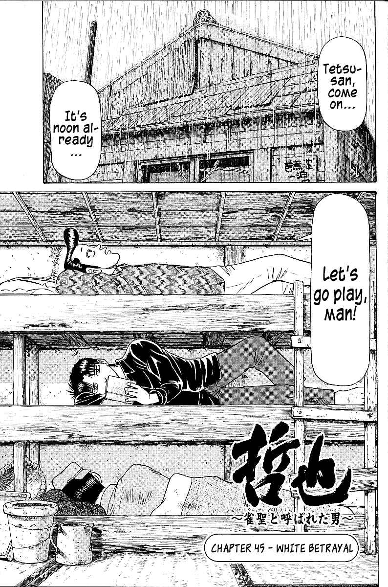 Page 1 Chapter 45 Tetsuya - The Man Called Mahjong Master