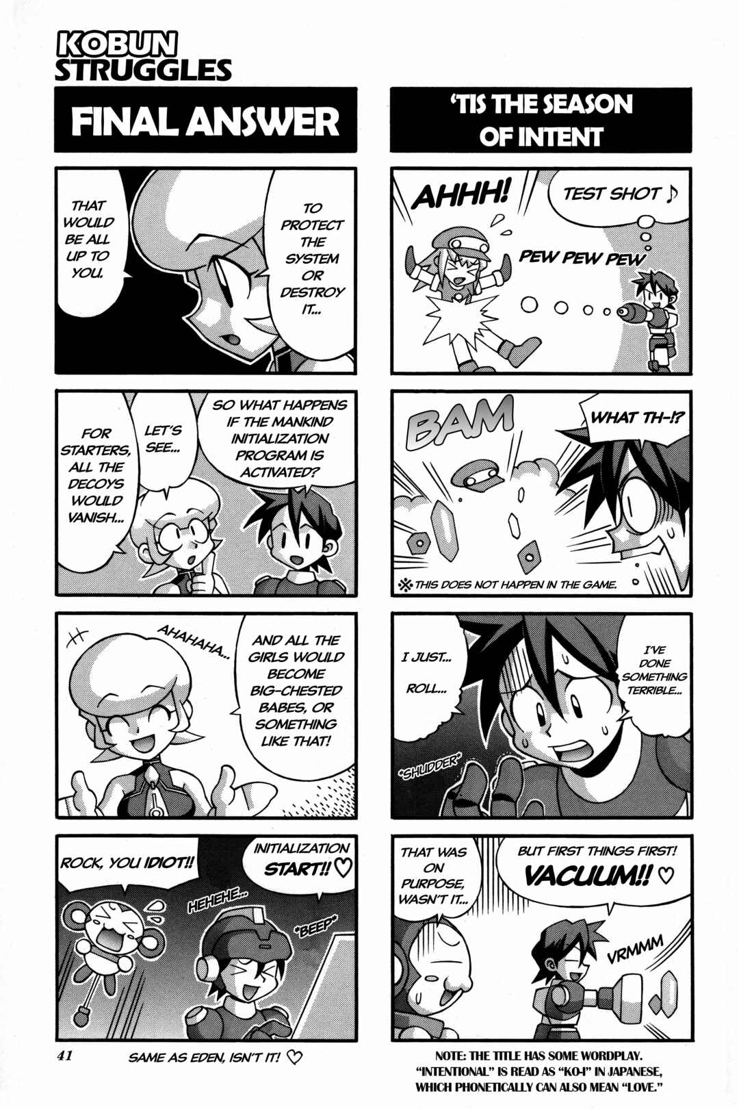 Page 4 Chapter 5 Mega Man Legends 2 4Koma Gag Battle