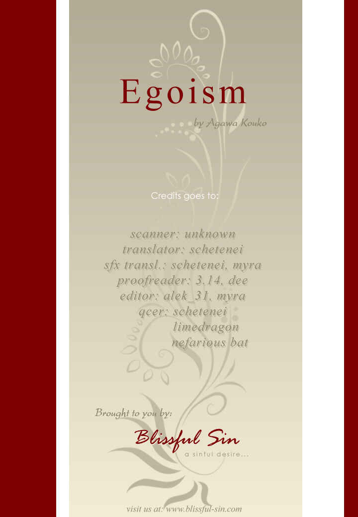 Page 1 Chapter 3 Egoism