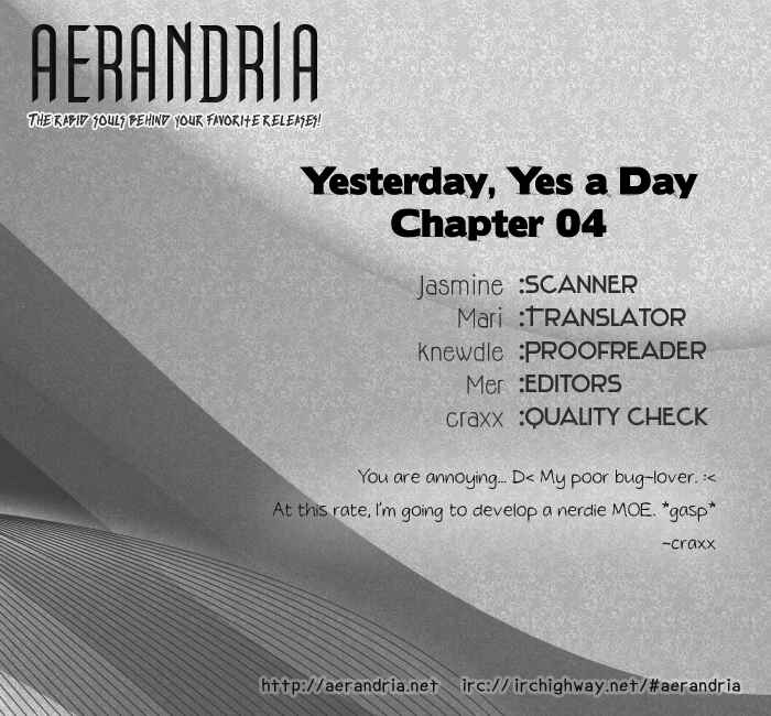 Page 3 Chapter 4 Yesterday, Yes a Day