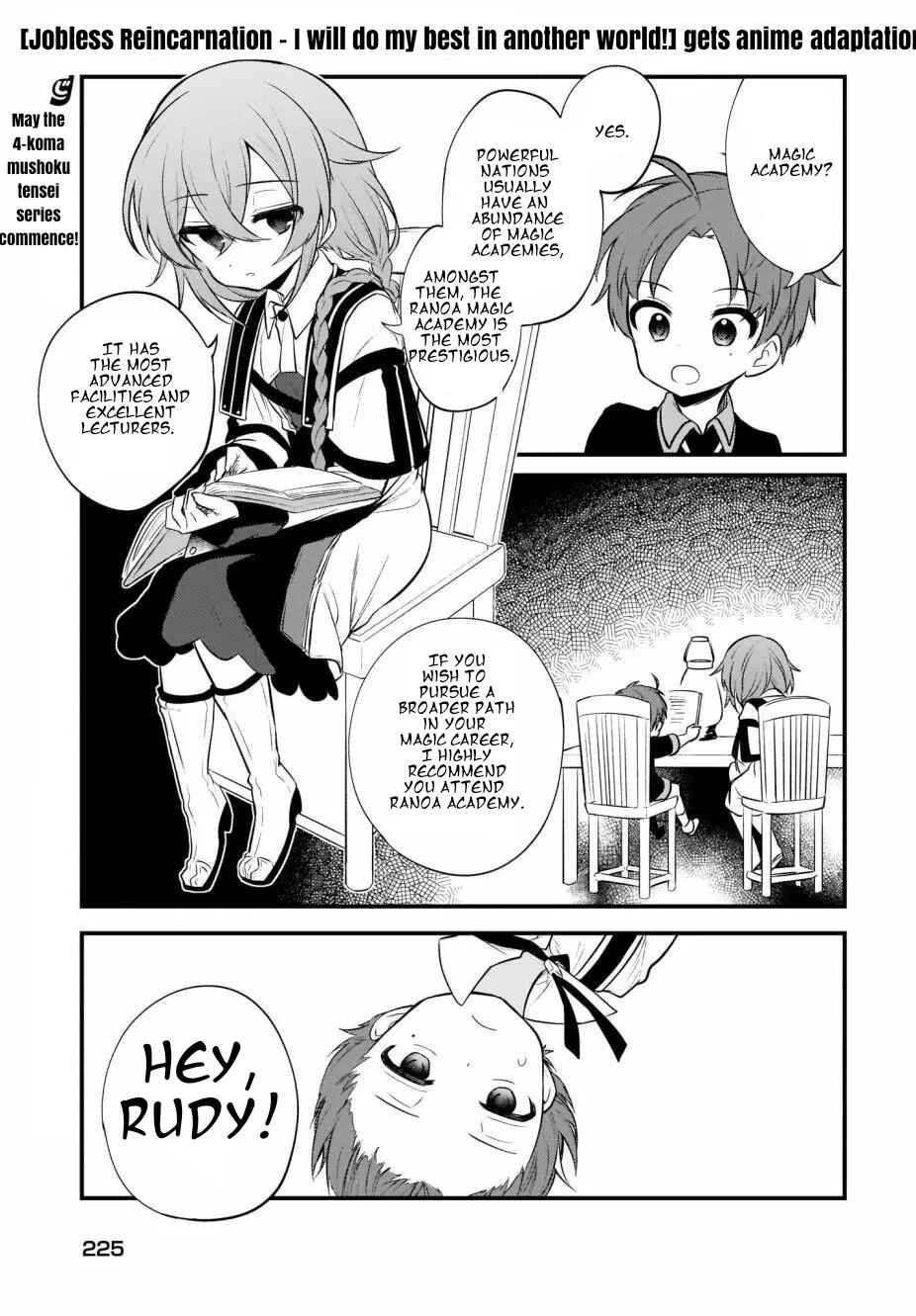 Page 1 Chapter 6 Mushoku Tensei ~4-koma ni Natte mo Honki Dasu~