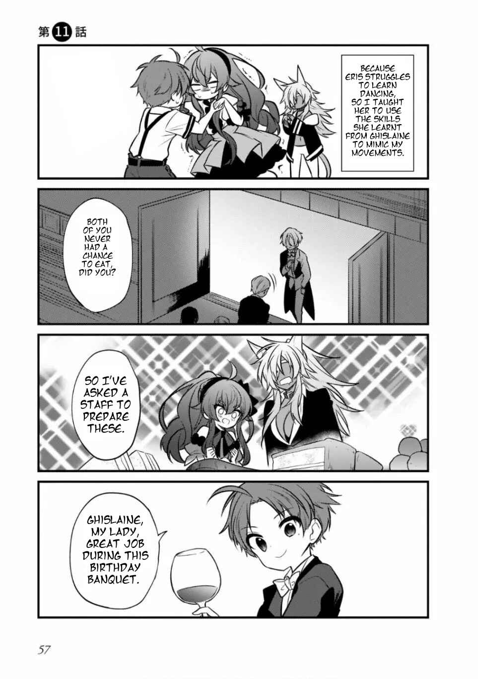 Page 1 Chapter 11 Mushoku Tensei ~4-koma ni Natte mo Honki Dasu~