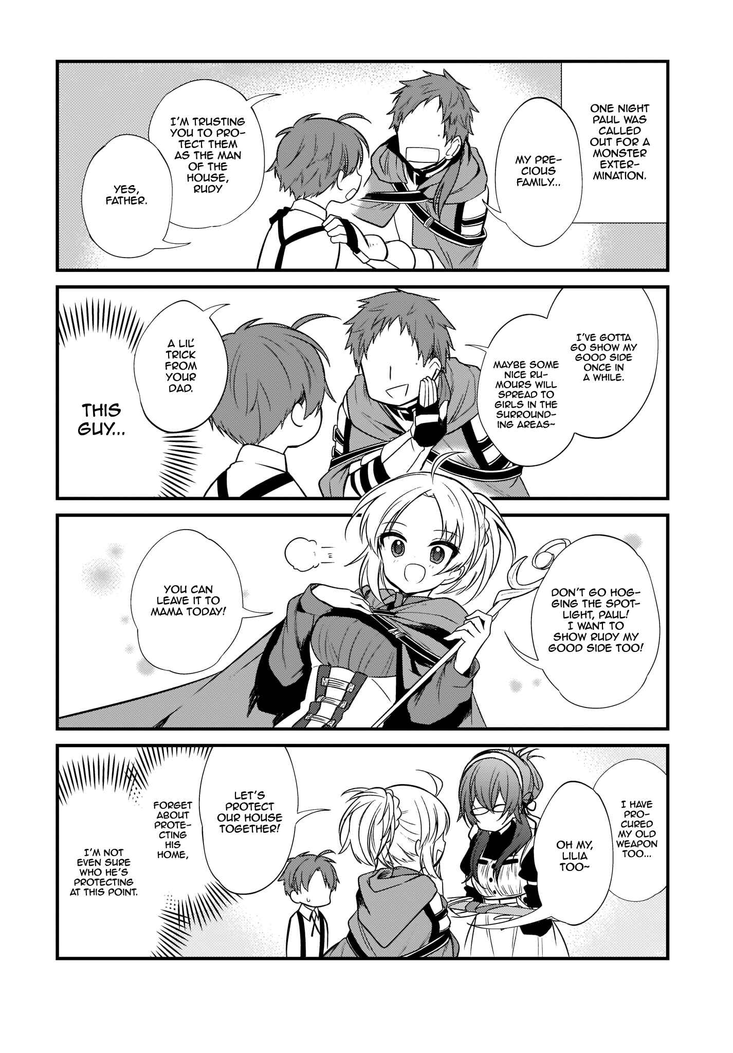 Page 14 Chapter 4 Mushoku Tensei ~4-koma ni Natte mo Honki Dasu~